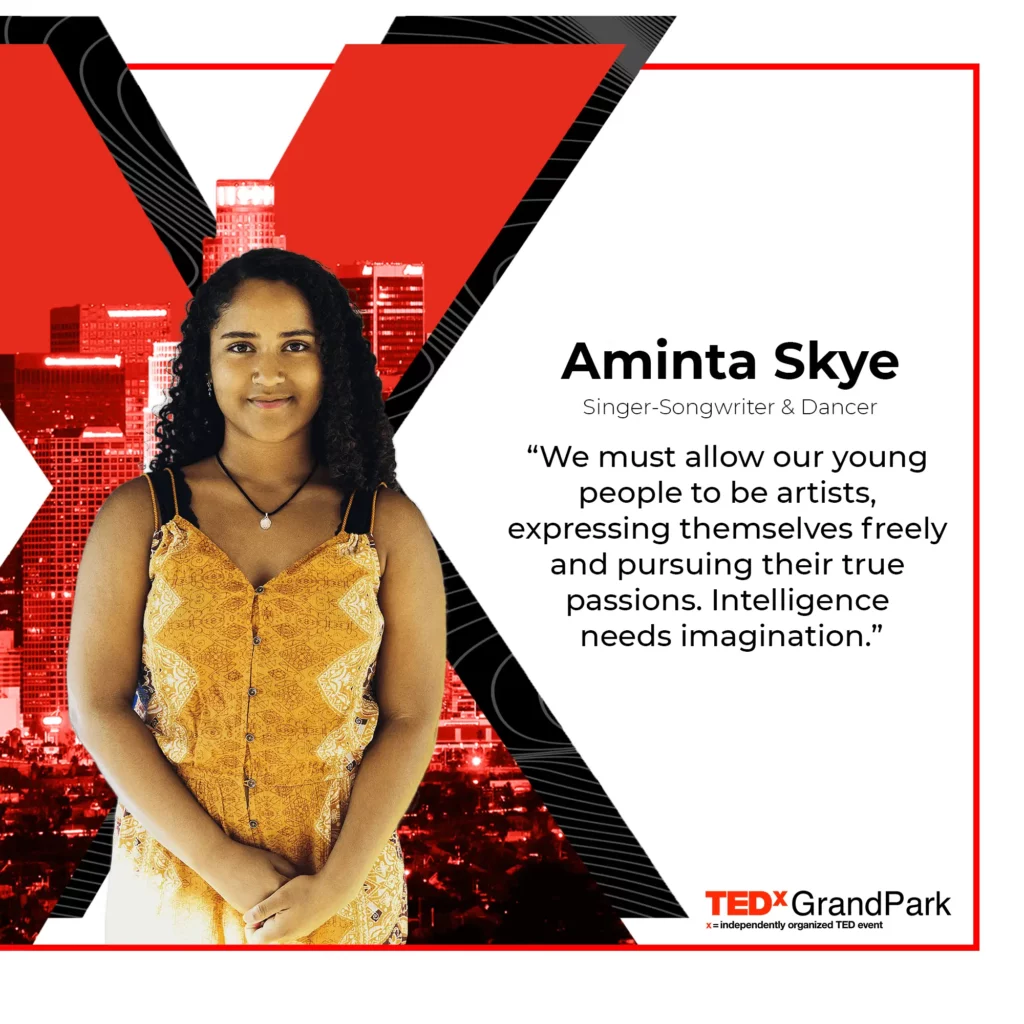 Aminta Skye TEDxGrandPark speaker 2019 event produced by Accelerate Change