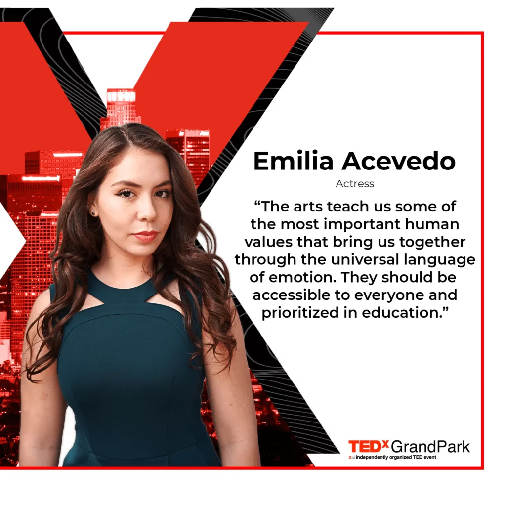 Emilia Acevedo TEDxGrandPark speaker 2019 event produced by Accelerate Change